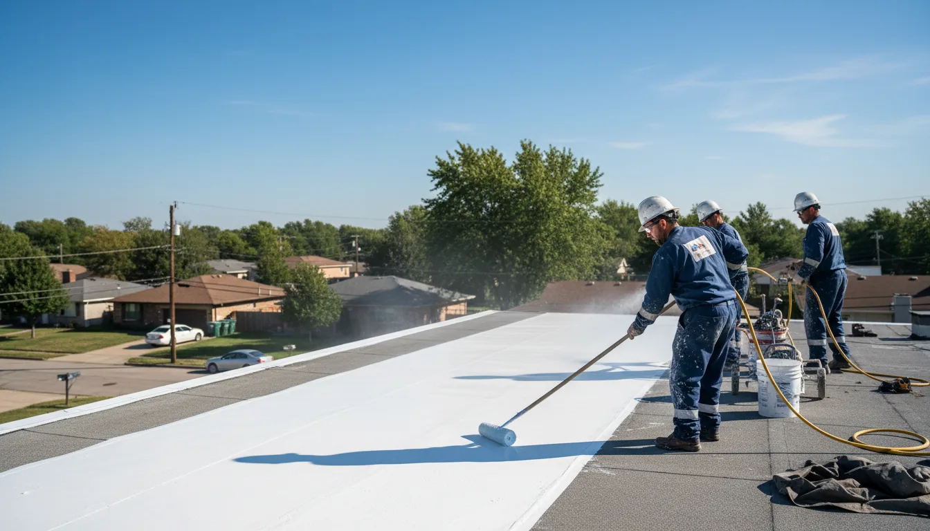 Commercial roof coating in Hurst, TX near me